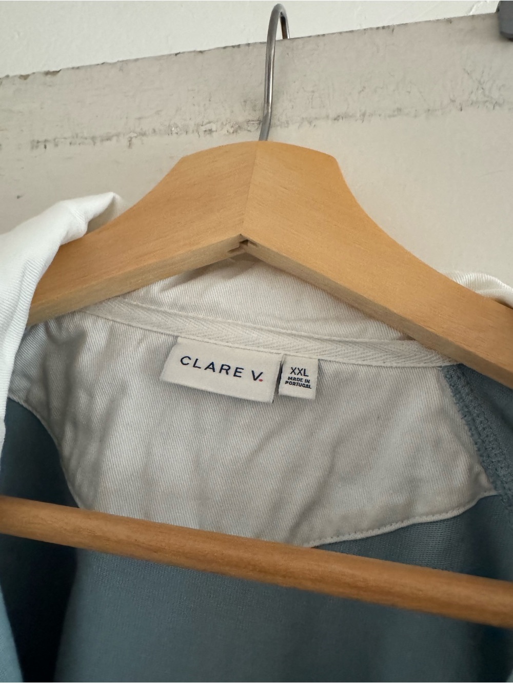 CLARE V. Le Rugby Shirt in Dusty Blue - Picture 8 of 9